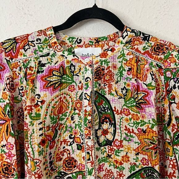 Ba&sh Bianca Blouse In Vert Small NEW - Picture 7 of 13